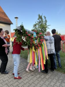 Maibaum setzen 2024 beim Feuerwehrverein Trages e. V.